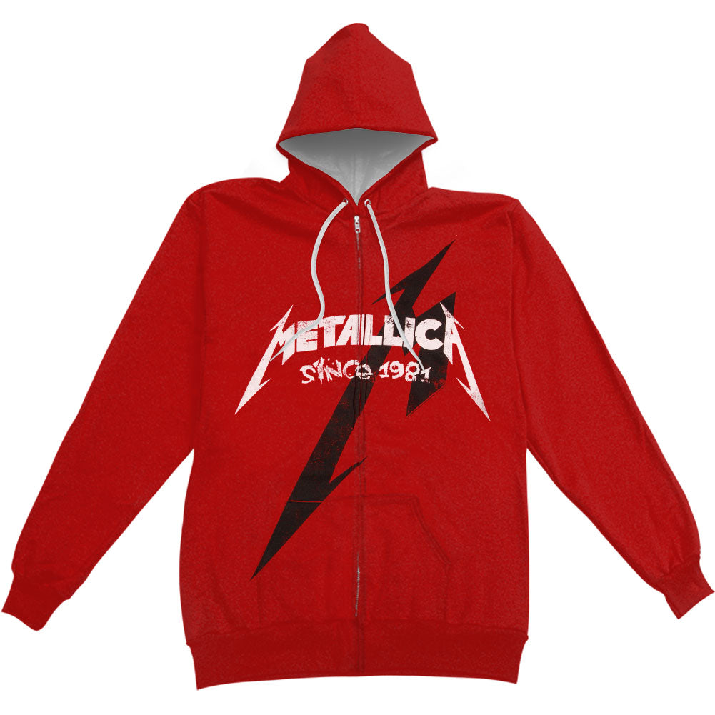 Metallica Shrouded Zippered Hooded Sweatshirt Front