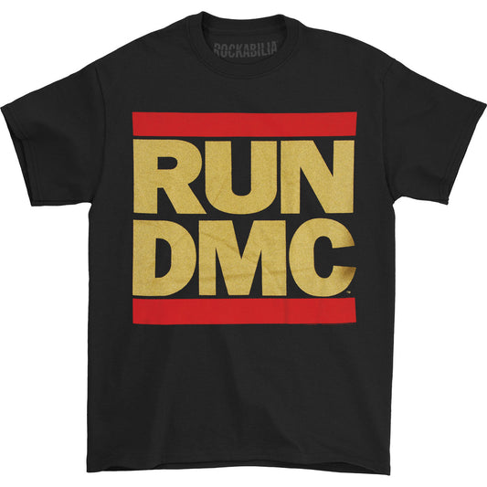 Run DMC Gold Glitter Logo T-shirt Front
