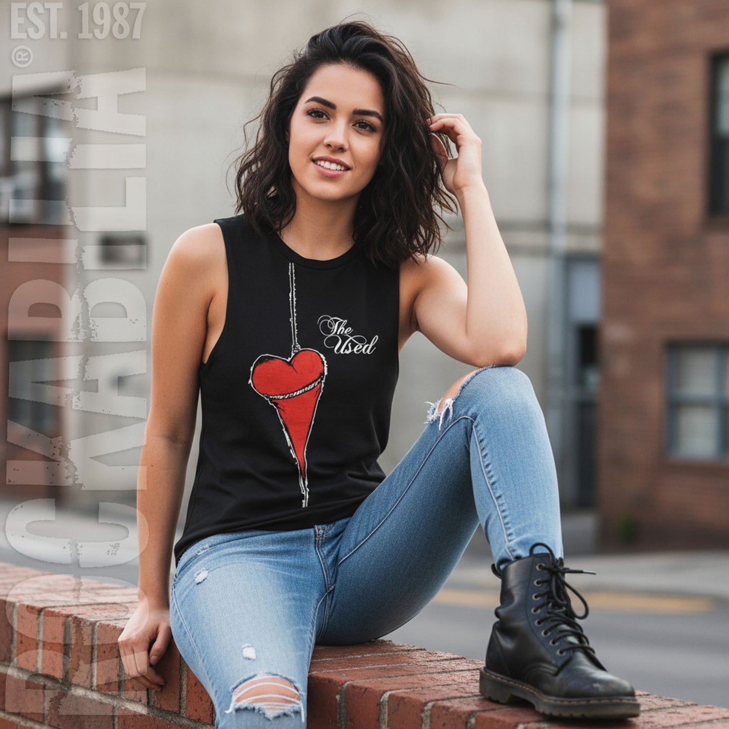Hanging Heart Womens Tank
