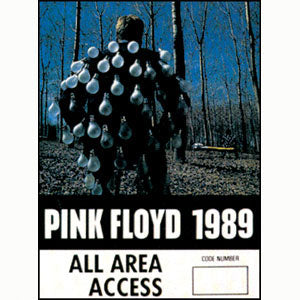 Pink Floyd Laminated Backstage Pass Front