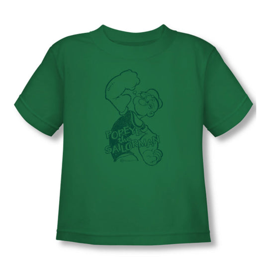 Popeye Spinach Strong Childrens T-shirt