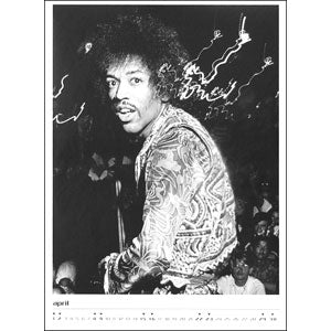 Jimi Hendrix Calendar Back