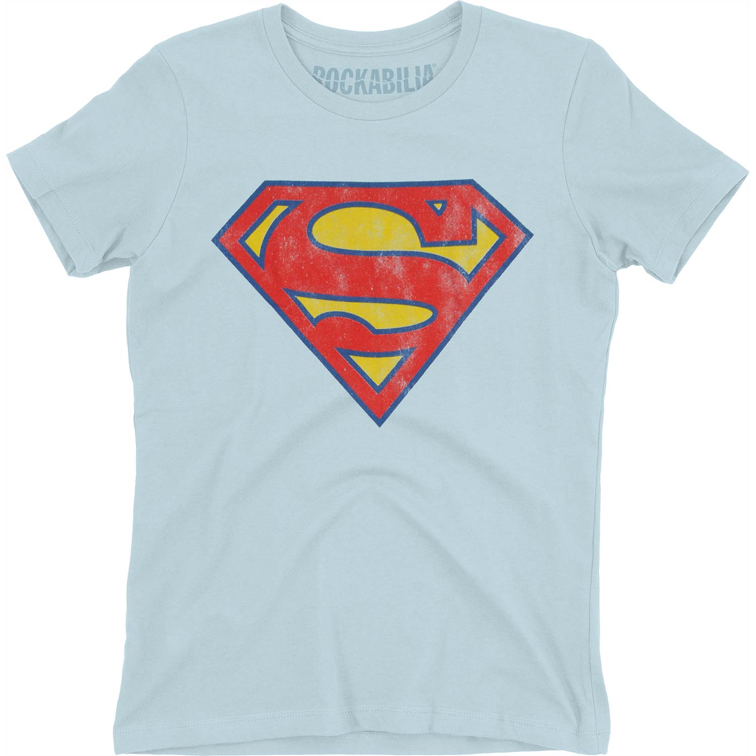 Distressed Shield Cap Sleeve Junior Top