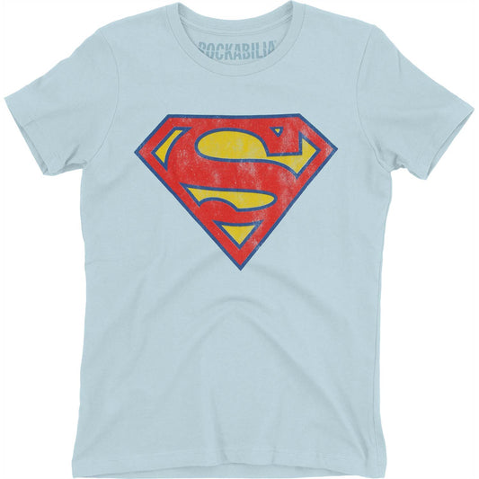 Distressed Shield Cap Sleeve Junior Top