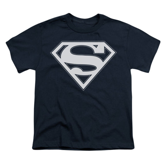 Superman Navy & White Shield Youth T-shirt