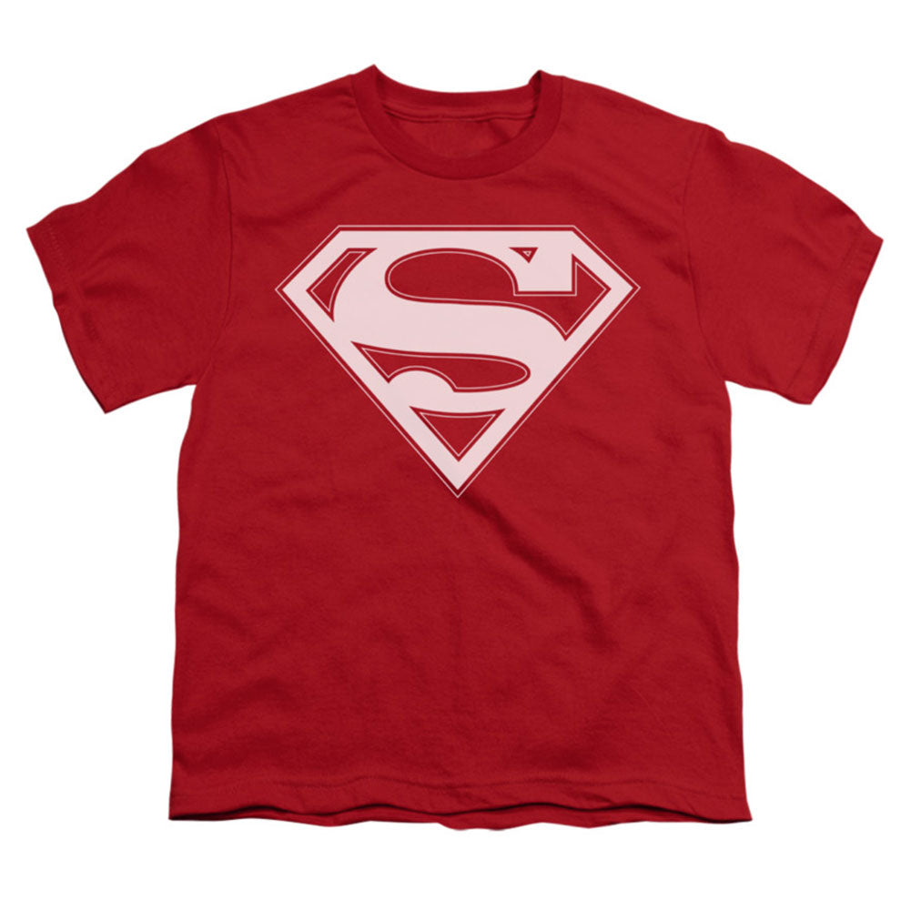 Superman Red & White Shield Youth T-shirt