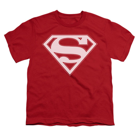 Superman Red & White Shield Youth T-shirt