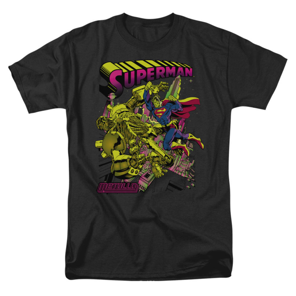 Superman Versus Metallo Blacklight T-shirt