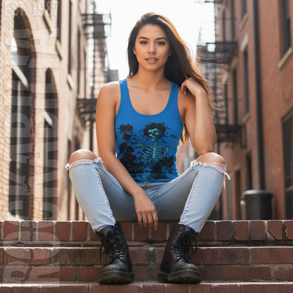 Skeleton And Roses Womens Tank
