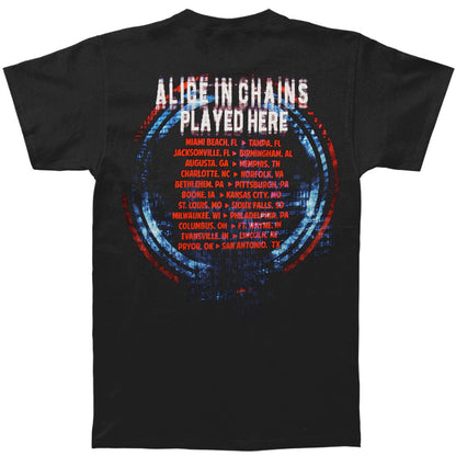 Alice In Chains Play Button Tour Tee (Miami - San Antonio) Slim Fit T-shirt Back