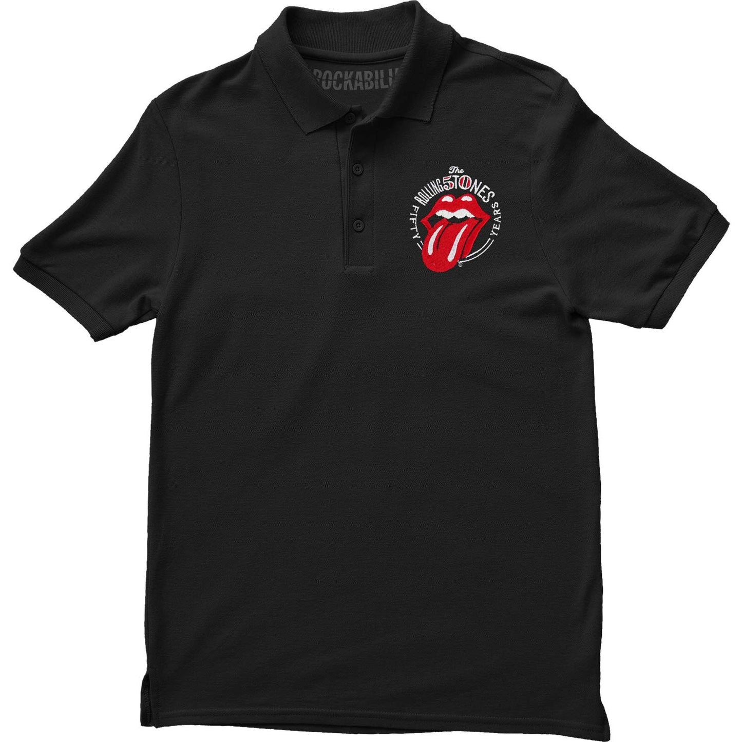 Rolling Stones Fifty Years Girls Jr Polo Shirt Front