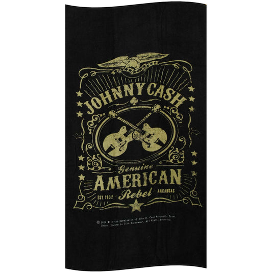 Johnny Cash American Beach Towel Front