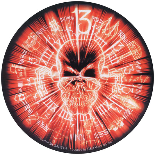 Megadeth 13 Skull Sticker Front
