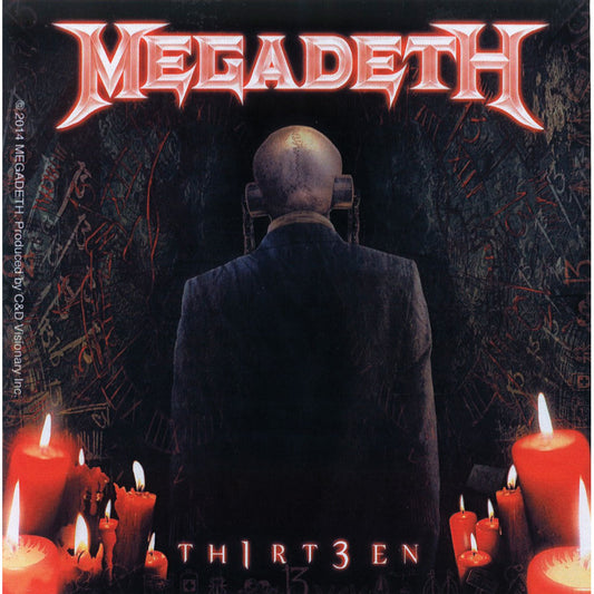 Megadeth 13 Candles Sticker Front