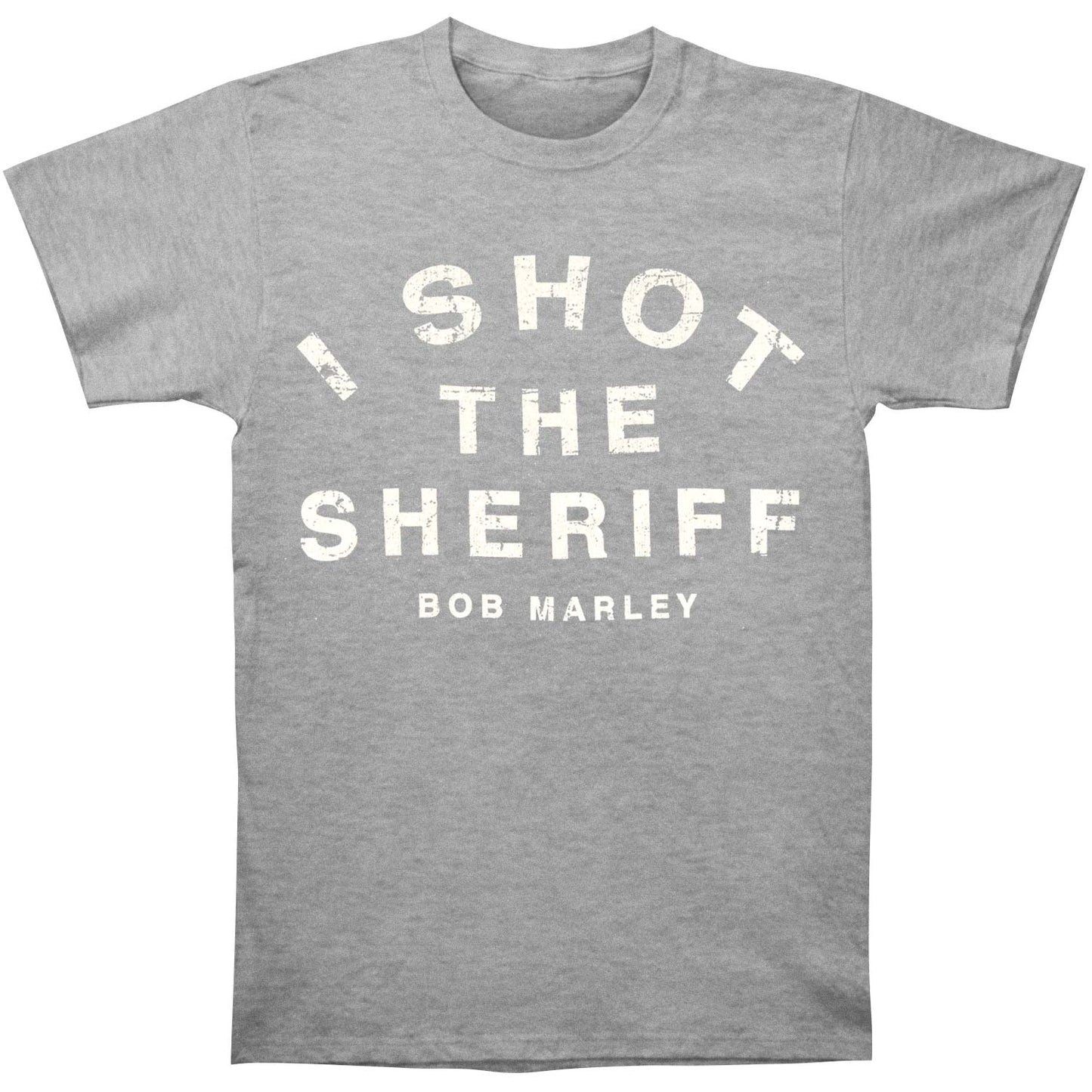 Bob Marley Catch A Fire Sheriff Slim Fit T-shirt Front
