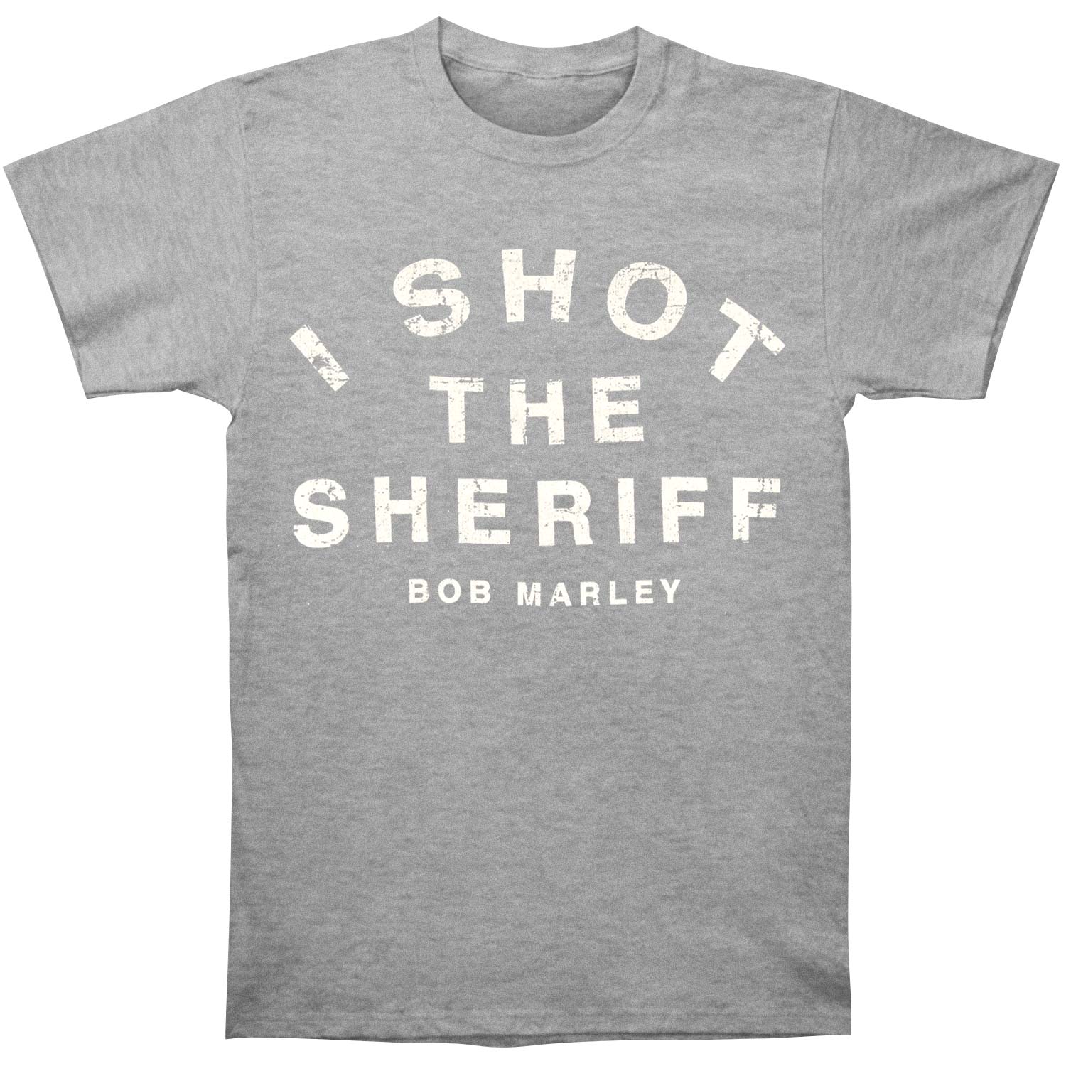 Bob Marley Catch A Fire Sheriff Slim Fit T-shirt Front