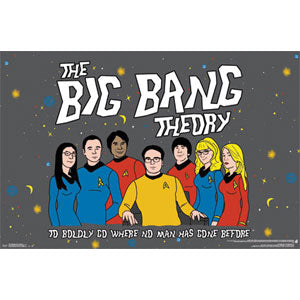 Big Bang Theory Boldly Go Domestic Poster