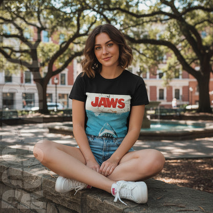 Jaws Poster by Rock Rebel Women's Tee Junior Top