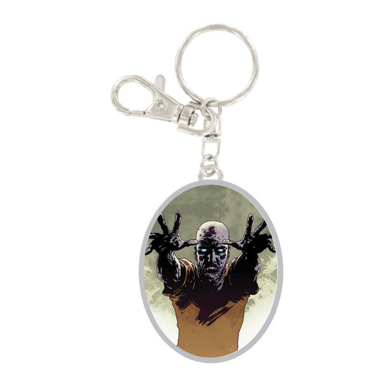 Walking Dead Zombie Reach Metal Key Chain Front