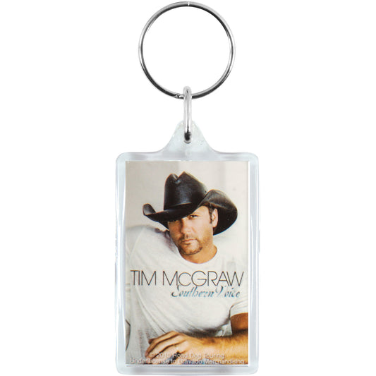Tim Mcgraw Portrait Plastic Key Chain Front
