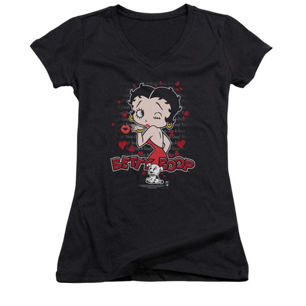 Betty Boop Classic Kiss Cap Sleeve Junior Top