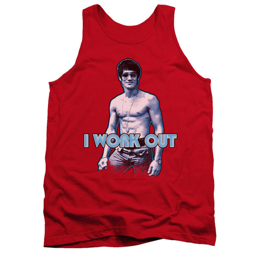 Bruce Lee Lee Works Out Mens Tank