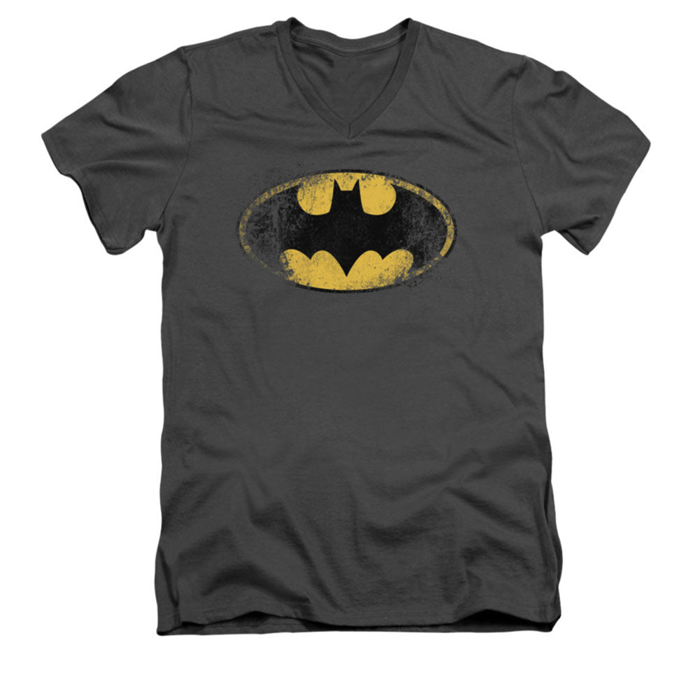 Batman Destroyed Logo Slim Fit T-shirt Front