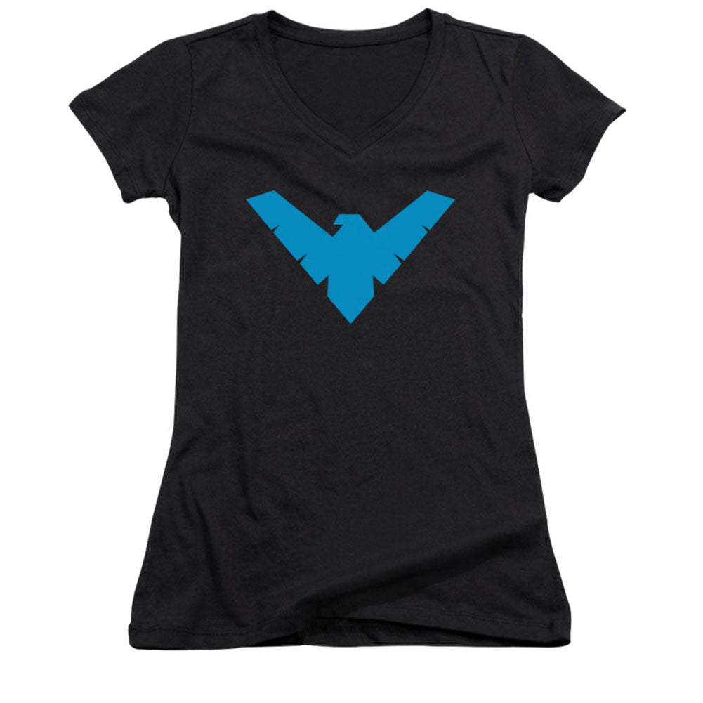 Nightwing Symbol Cap Sleeve Junior Top