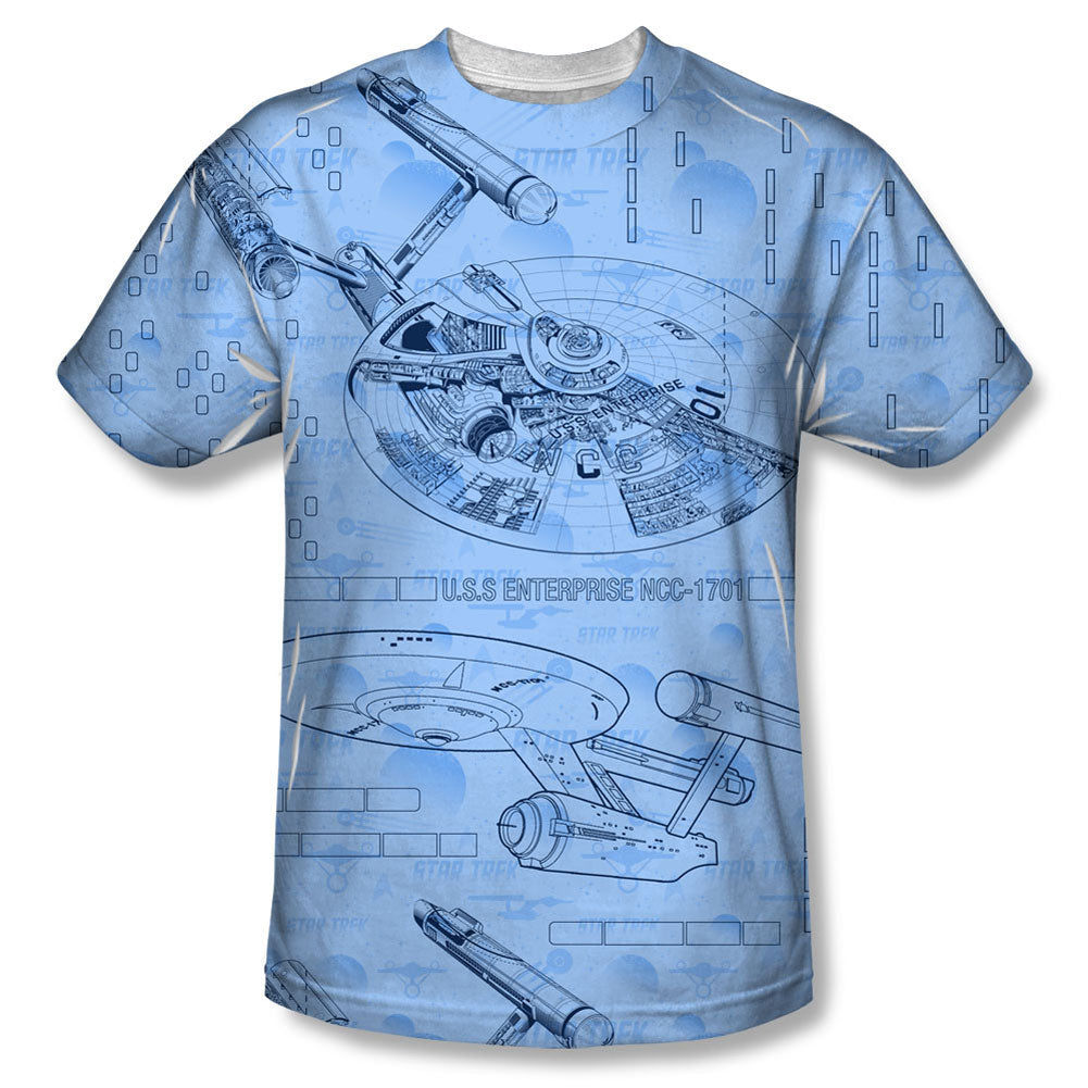 Star Trek Blue Print Sublimation T-shirt
