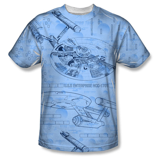 Star Trek Blue Print Sublimation T-shirt