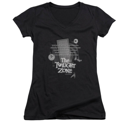 Twilight Zone Monologue Cap Sleeve Junior Top