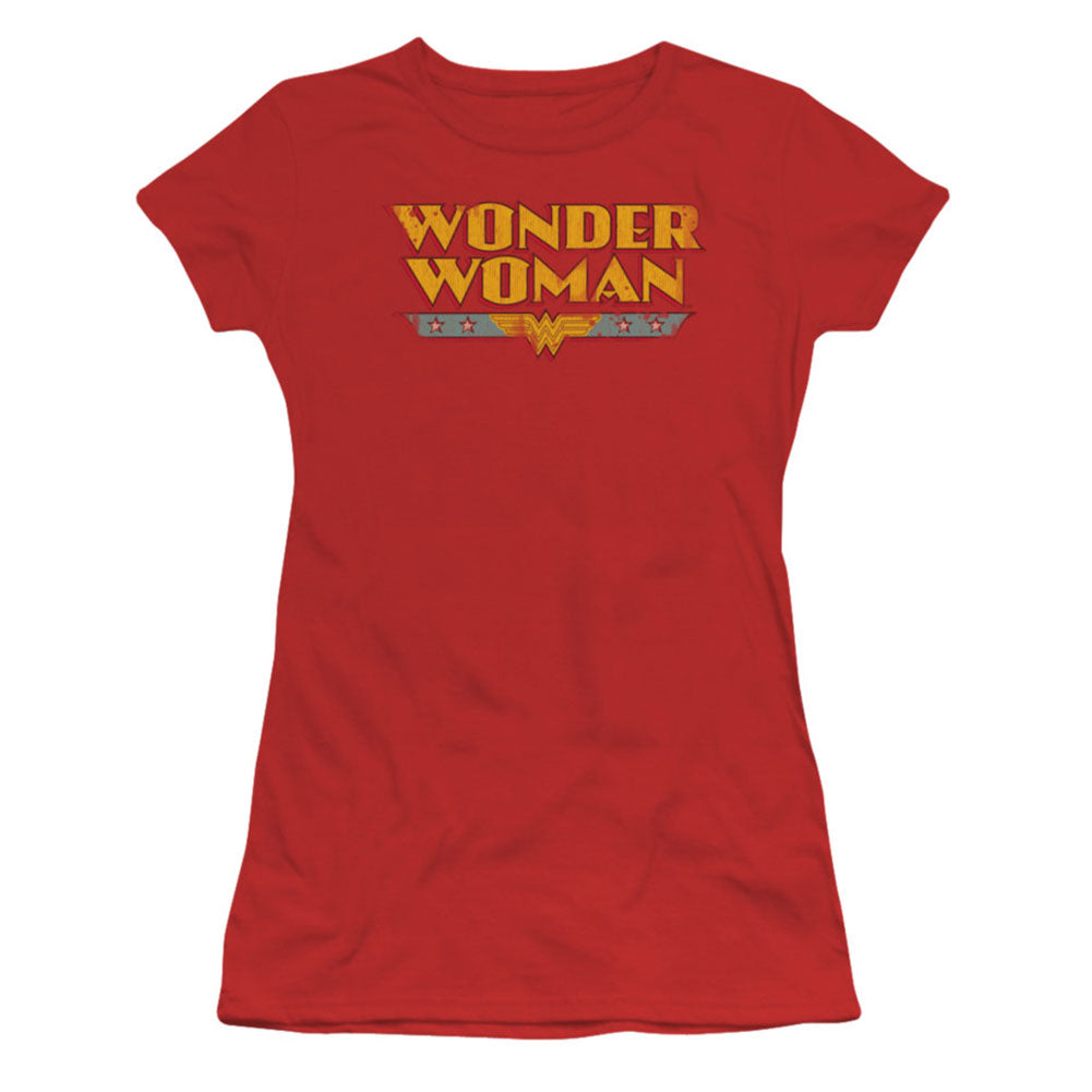 DC Comics Wonder Woman Logo Cap Sleeve Junior Top