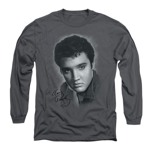 Elvis Presley Grey Portrait Long Sleeve