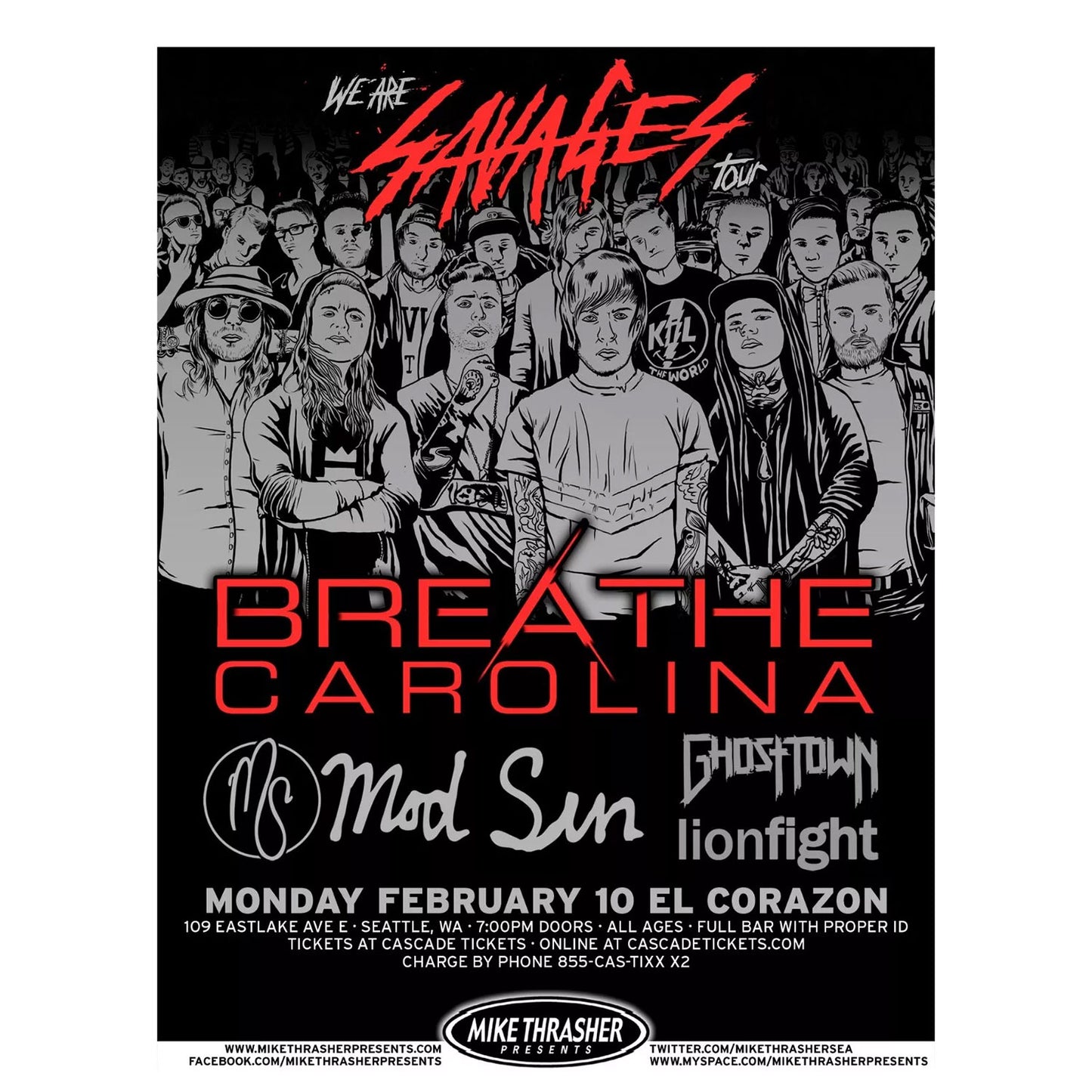 We Are Savages Tour Concert Flyer Poster Concert Promo Poster