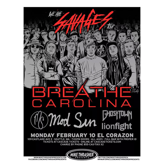 We Are Savages Tour Concert Flyer Poster Concert Promo Poster