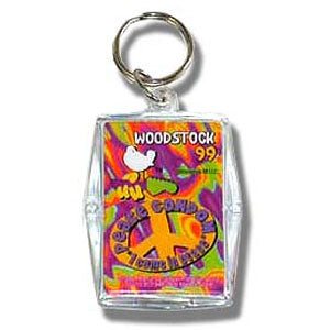 Woodstock 99 Come In Peace Plastic Key Chain Front