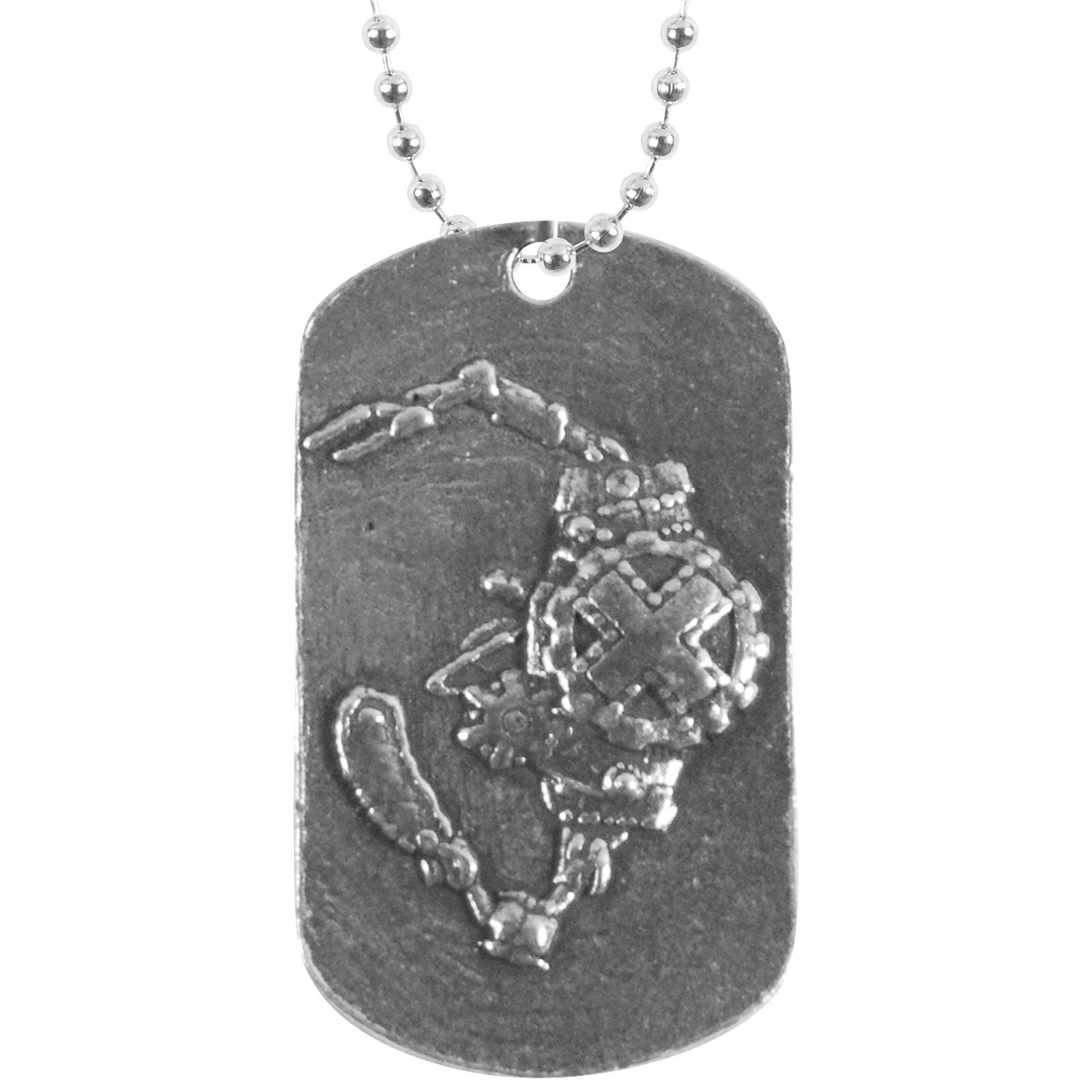 Static X Logo Dog Tag Necklace