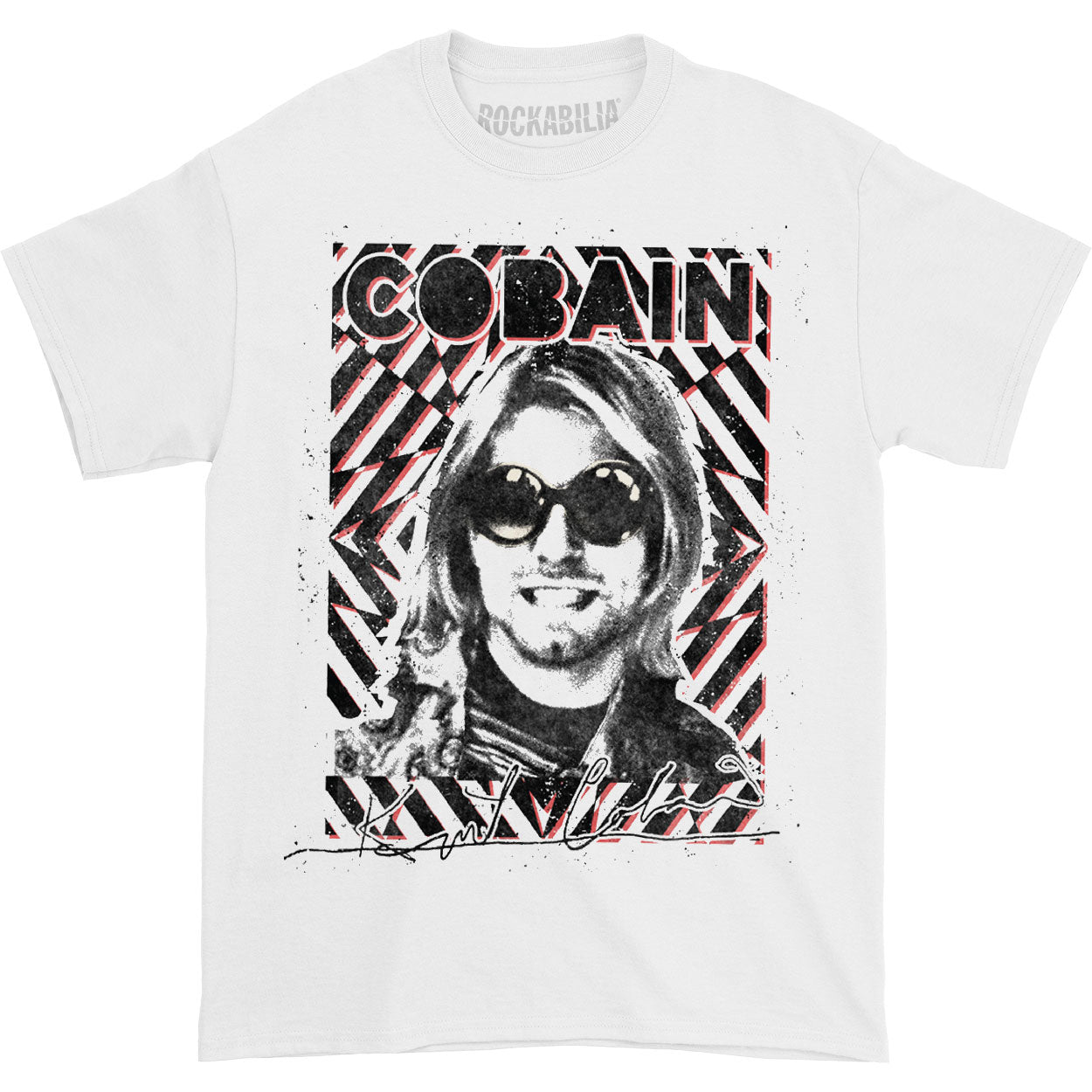 Nirvana Kurt Cobain Psychedelic Photo T-shirt Front