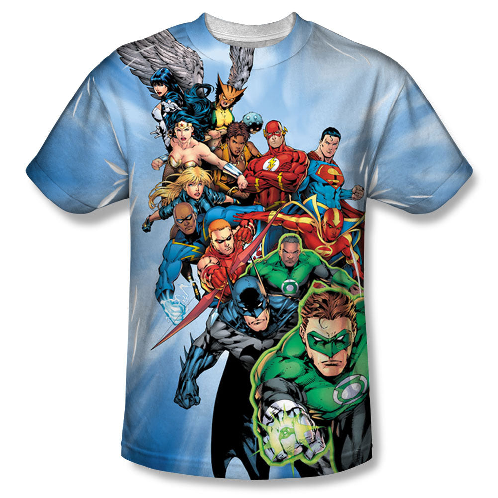 Justice League Of America Heroes Unite Sublimation T-shirt