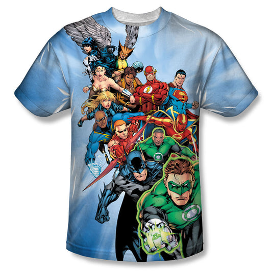 Justice League Of America Heroes Unite Sublimation T-shirt
