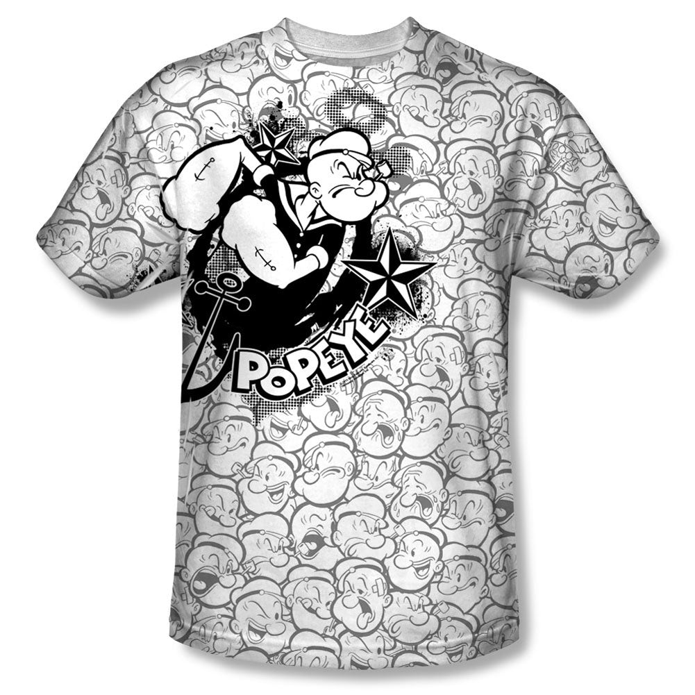 Popeye Many Faces Of Popeye Sublimation T-shirt