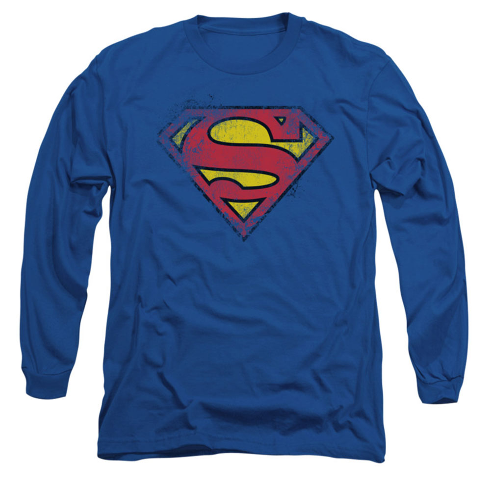 Superman Destroyed Supes Logo Long Sleeve