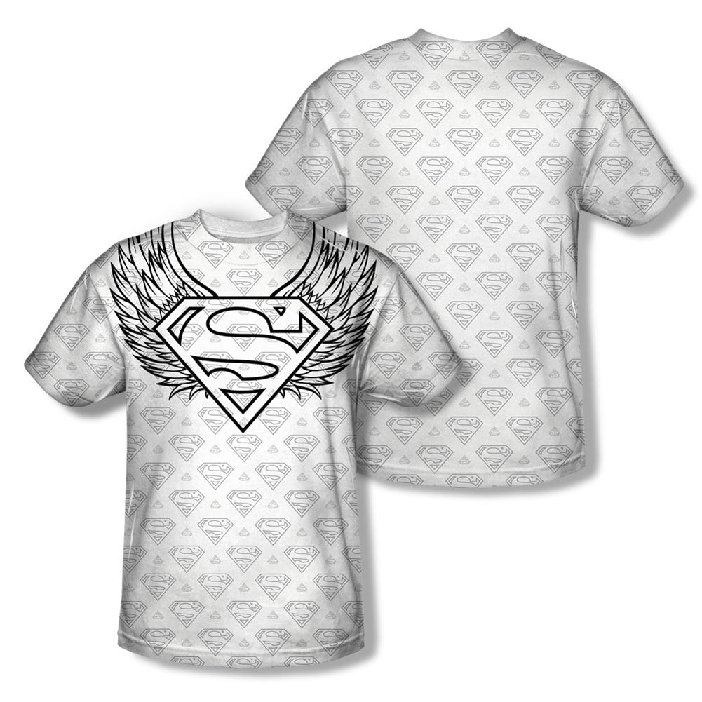 Superman Winged Shield Repeat Sublimation T-shirt