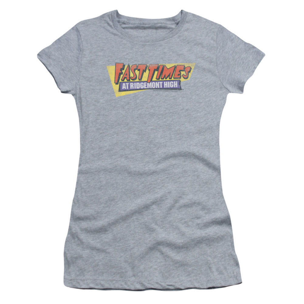 Fast Times At Ridgemont High Distressed Logo Cap Sleeve Junior Top