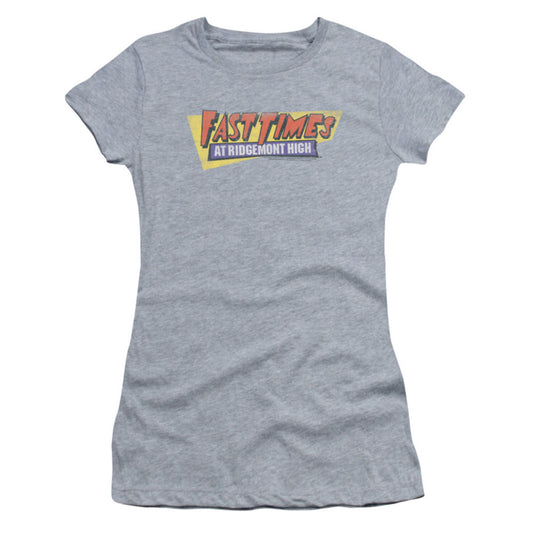 Fast Times At Ridgemont High Distressed Logo Cap Sleeve Junior Top