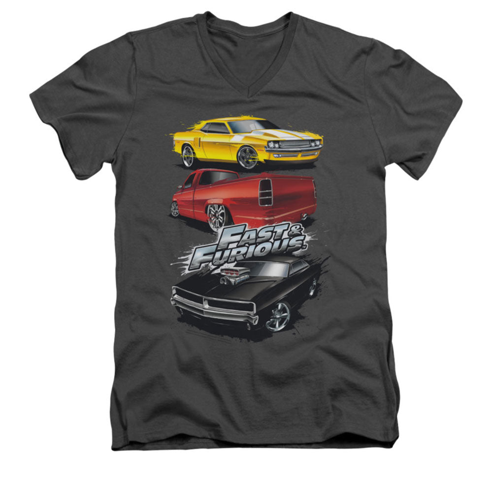 Fast And The Furious Muscle Car Splatter Slim Fit T-shirt