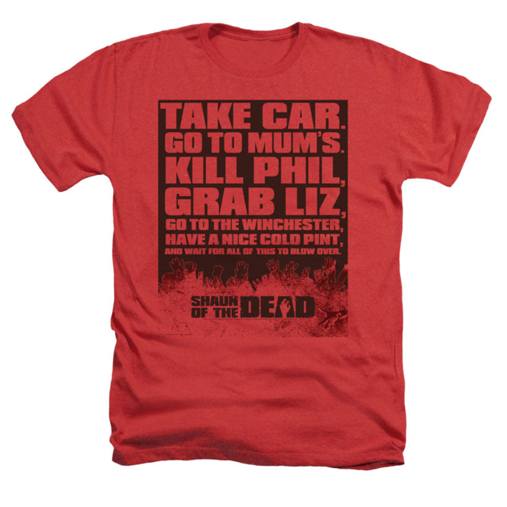 Shaun Of The Dead List T-shirt