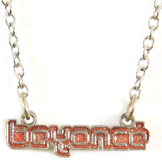 Beyonce Logo (Pink/Red/Orange) Necklace