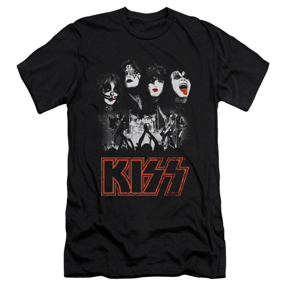 KISS Rock The House Slim Fit T-shirt Front