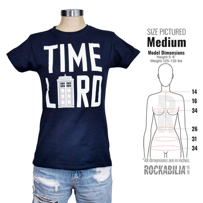 Time Lord With Tardis Junior Top